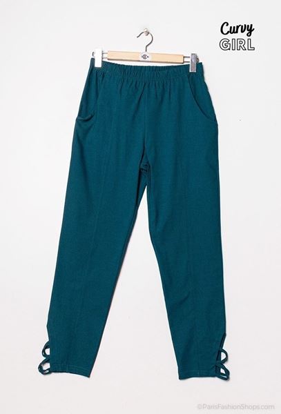 Picture of PLUS SIZE STRETCH TROUSER WITH ANKLE CRISS CROSS